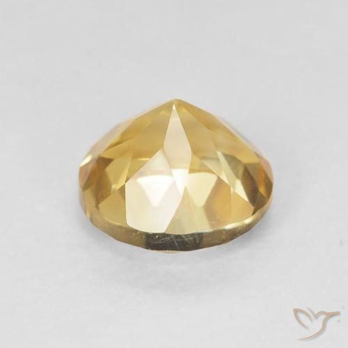 Citrine Gemstone in 7 mm (calibrated) Size for Sale, Citrine Stone in Gold Color