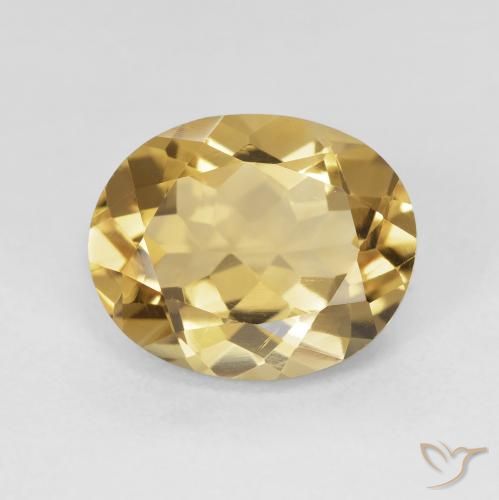 4.30ct Natural Medium Gold Citrine, Oval, VVS, Photo A