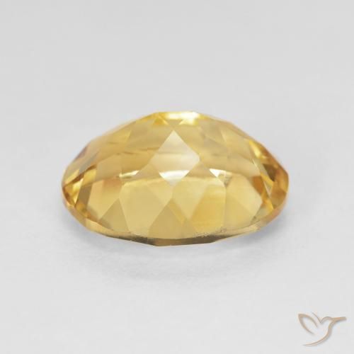 Citrine Gemstone in 12 x 10 mm (calibrated) Size for Sale, Citrine Stone in Medium Gold Color