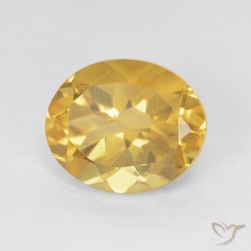 4.70 ct Golden Citrine Stone, Natural Citrine in Oval Facet Shape for Sale