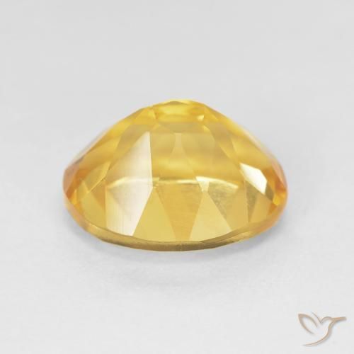 Citrine Gemstone in 12 x 10 mm (calibrated) Size for Sale, Citrine Stone in Gold Color