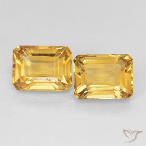 3.58ctw Natural Golden Citrine, Emerald Cut, VS
