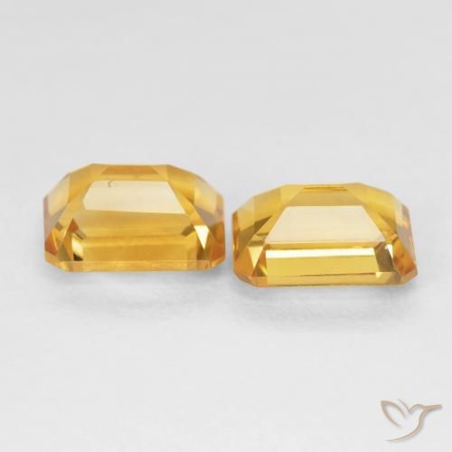 Citrine Gemstones in 8 x 6 mm (calibrated) Size for Sale, Citrine Stones in Deep Golden Orange Color