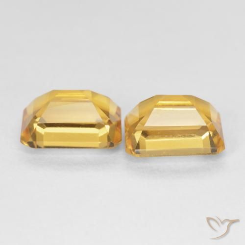 Citrine Gemstones in 8 x 6 mm (calibrated) Size for Sale, Citrine Stones in Medium Dark-Golden Color