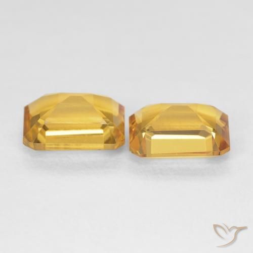 Citrine Gemstones in 8 x 6 mm (calibrated) Size for Sale, Citrine Stones in Golden Orange Color