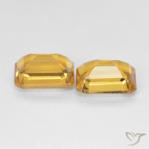 Citrine Gemstones in 8 x 6 mm (calibrated) Size for Sale, Citrine Stones in Medium Light-Golden Color