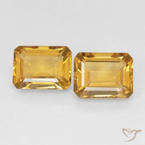 3.23ctw Natural Dark Golden Citrine, Emerald Cut, VVS-VS