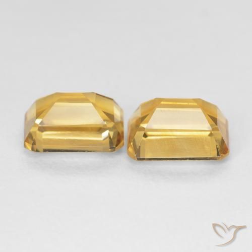 Citrine Gemstones in 8.1 x 6.3 mm Size for Sale, Citrine Stones in Dark Golden Color