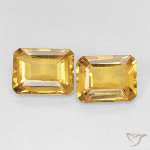 2.98ctw Natural Medium Gold Citrine, Emerald Cut, VVS-VS