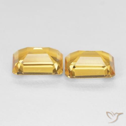 Citrine Gemstones in 8 x 6 mm (calibrated) Size for Sale, Citrine Stones in Medium Gold Color