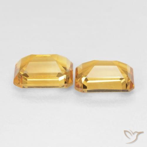 Citrine Gemstones in 8 x 6 mm (calibrated) Size for Sale, Citrine Stones in Orange-Gold Color