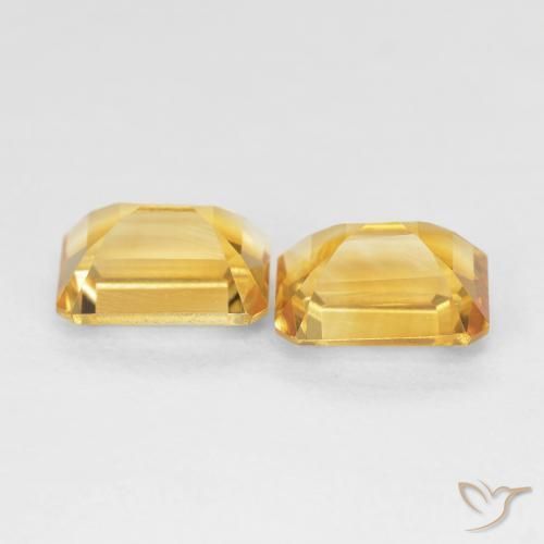 Citrine Gemstones in 8 x 6 mm (calibrated) Size for Sale, Citrine Stones in Gold Color