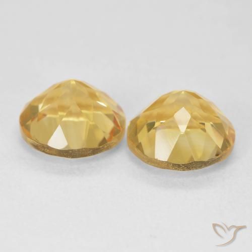 Citrine Gemstones in 8 mm (calibrated) Size for Sale, Citrine Stones in Golden Orange Color