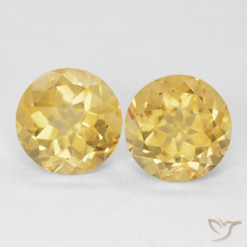 4.02ctw Natural Medium Gold Citrine, Round, VS