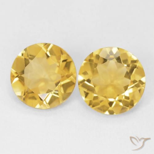 3.09ctw Natural Medium Gold Citrine, Round, VVS