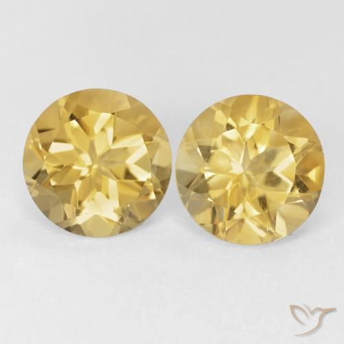 3.76ctw Natural Gold Citrine, Round, VVS