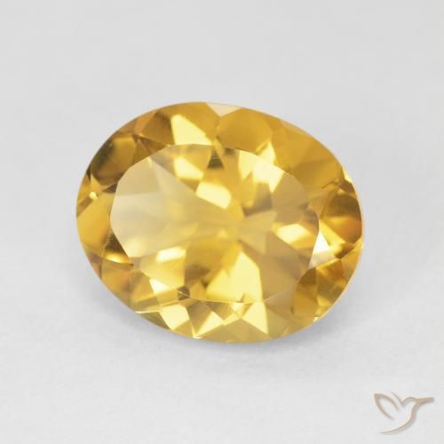 4.16 ct Golden Citrine Stone, Natural Citrine in Oval Facet Shape for Sale