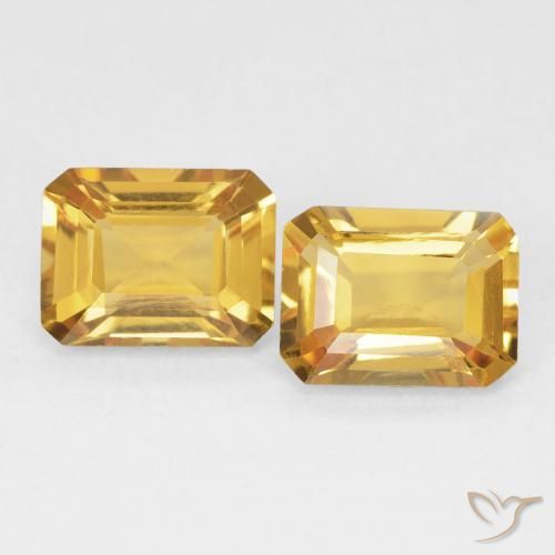 2.86ctw Natural Golden Citrine, Emerald Cut, VVS-VS
