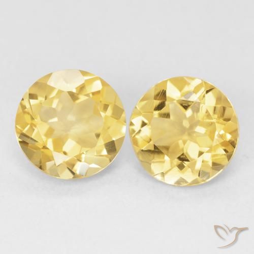 3.58ctw Natural Tuscany Yellow Citrine, Round, VVS-VS