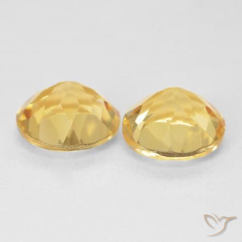 Citrine Gemstones in 8 mm (calibrated) Size for Sale, Citrine Stones in Tuscany Yellow Color