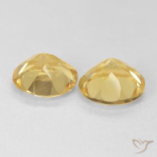 Citrine Gemstones in 7 mm (calibrated) Size for Sale, Citrine Stones in Tuscany Yellow Color