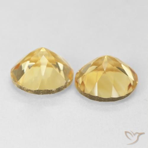 Citrine Gemstones in 8 mm (calibrated) Size for Sale, Citrine Stones in Golden Orange Color