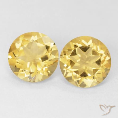 3.61ctw Natural Tuscany Yellow Citrine, Round, VVS-VS