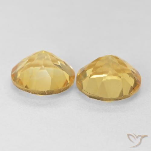 Citrine Gemstones in 8 mm (calibrated) Size for Sale, Citrine Stones in Tuscany Yellow Color