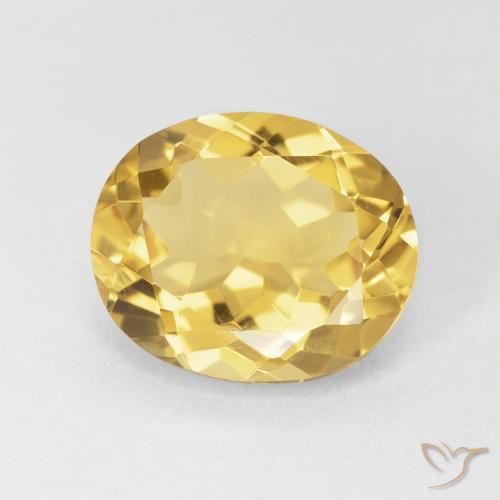 4.20 ct Golden Citrine Stone, Natural Citrine in Oval Facet Shape for Sale