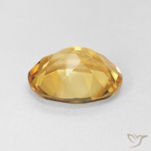 Citrine Gemstone in 12 x 10 mm (calibrated) Size for Sale, Citrine Stone in Medium Light-Golden Color