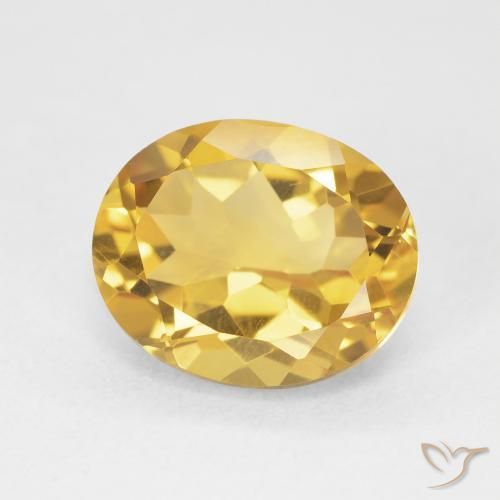 4.48 ct Golden Citrine Stone, Natural Citrine in Oval Facet Shape for Sale