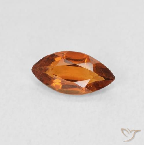 0.48ct Natural Deep Orange Citrine, Marquise, VS