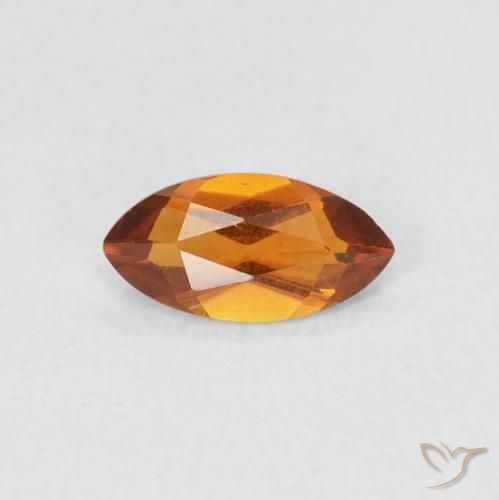 0.46ct Natural Orange Brown Citrine, Marquise, VS