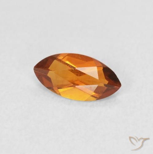 0.46 ct Orange Citrine Stone, Natural Citrine in Marquise Facet Shape for Sale