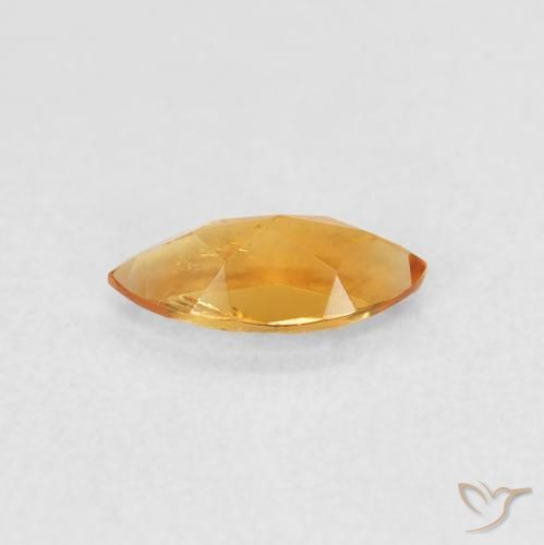 Citrine Gemstone in 8 x 4 mm (calibrated) Size for Sale, Citrine Stone in Gold Color
