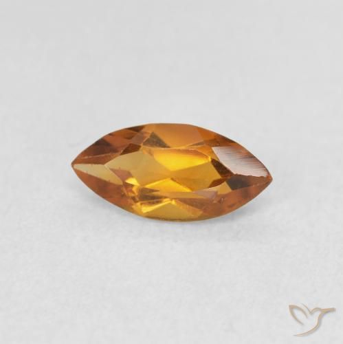 0.52 ct Orange Citrine Stone, Natural Citrine in Marquise Facet Shape for Sale