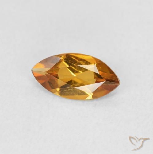 0.48 ct Orange Citrine Stone, Natural Citrine in Marquise Facet Shape for Sale