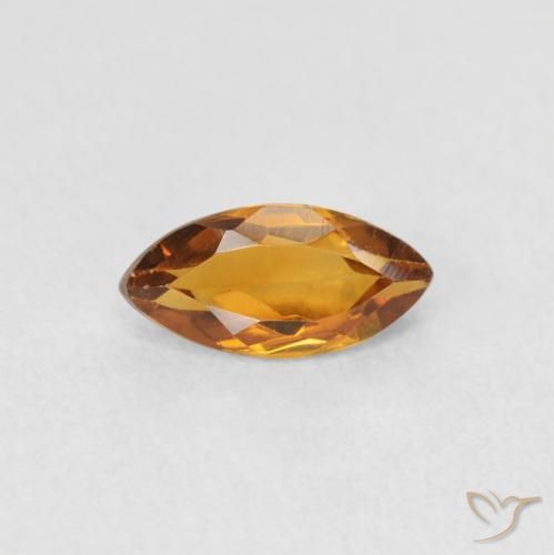 0.46ct Natural Medium Orange Citrine, Marquise, VS
