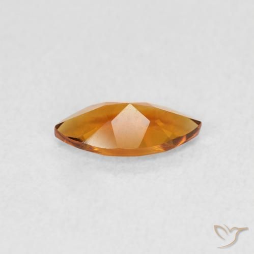 Citrine Gemstone in 8 x 4 mm (calibrated) Size for Sale, Citrine Stone in Dark Orange-Gold Color
