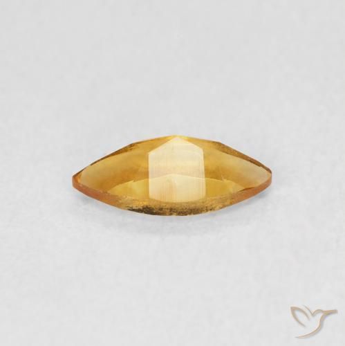 Citrine Gemstone in 8 x 4 mm (calibrated) Size for Sale, Citrine Stone in Deep Orange-Gold Color