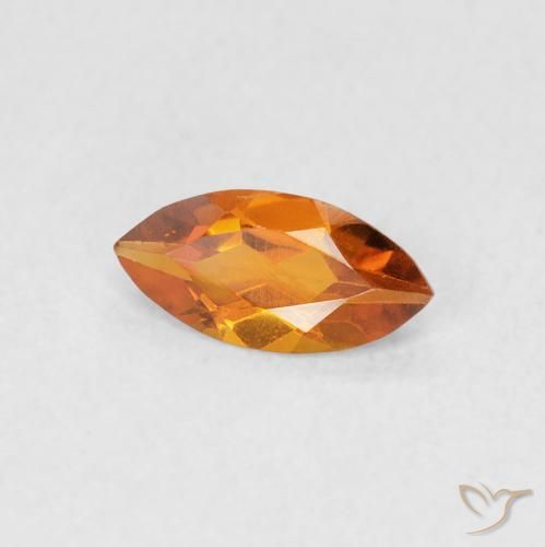 0.47 ct Golden Citrine Stone, Natural Citrine in Marquise Facet Shape for Sale