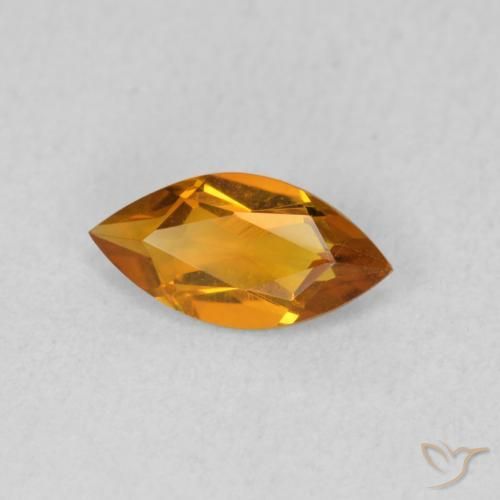 0.50 ct Golden Citrine Stone, Natural Citrine in Marquise Facet Shape for Sale