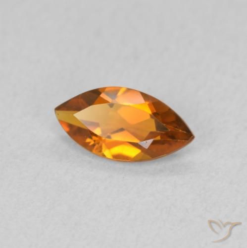 0.50 ct Orange Citrine Stone, Natural Citrine in Marquise Facet Shape for Sale