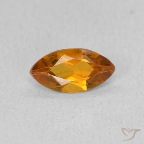 0.49ct Natural Orange Brown Citrine, Marquise, VVS-VS