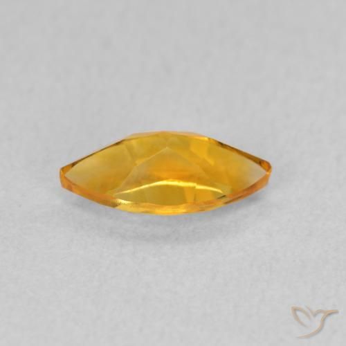 Citrine Gemstone in 8.1 x 4.2 mm Size for Sale, Citrine Stone in Medium Orange-Gold Color