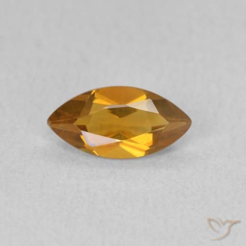 0.48ct Natural Golden Orange Citrine, Marquise, VVS