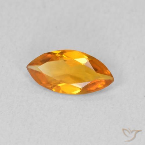 0.40 ct Golden Citrine Stone, Natural Citrine in Marquise Facet Shape for Sale