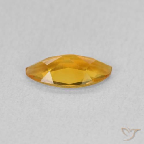Citrine Gemstone in 8 x 4 mm (calibrated) Size for Sale, Citrine Stone in Dark Orange-Gold Color