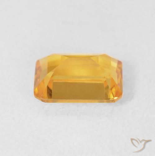Citrine Gemstone in 8 x 6 mm (calibrated) Size for Sale, Citrine Stone in Medium Light Orange-Gold Color