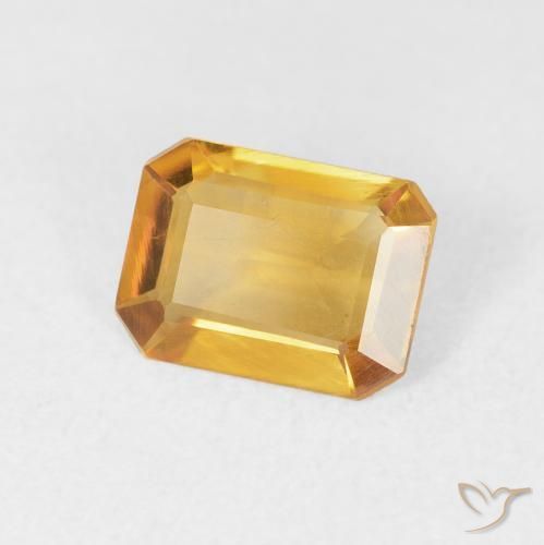1.05 ct Golden Citrine Stone, Natural Citrine in Octagon Step Cut Shape for Sale